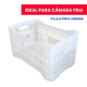 4 Pç Caixa Plástica Agrícola Câmara Fria Congelamento Hortifruti — Organização