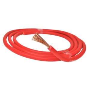 6 Metros Cabo Auto 6mm Som Automotivo Vermelho Emborrachado Alto — Som Automotivo