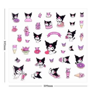 Adesivo Aleatório Para Fone De Ouvido Série Kuromi Cartoon Adesivos — Áudio e Fones