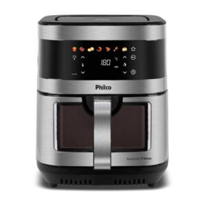 Air Fryer Philco 9L Visor Glass Painel Digital PAF90C