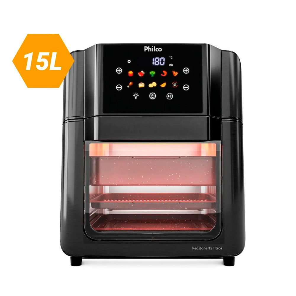 Air Fryer Philco Oven Painel Digital 15 Litros Redstone PAF15C 127v — Cozinha e Utensílios