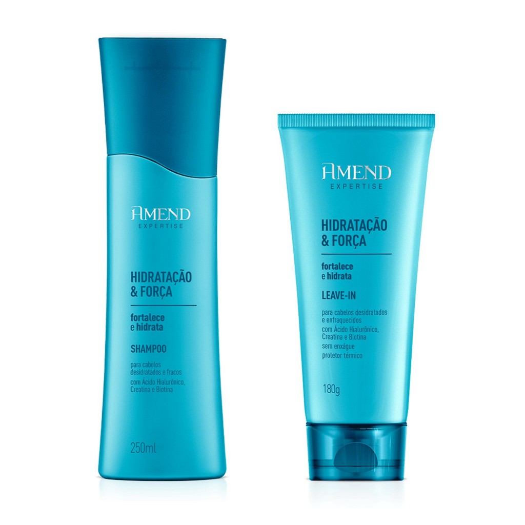 Amend Kit Hidratação e Força Shampoo 250ml Leave-in 180g — Cabelos