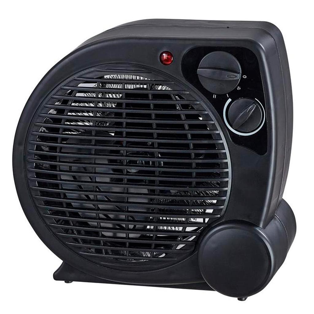 Aquecedor Portátil a Ar Ventilador Quente Preto Mimo Style