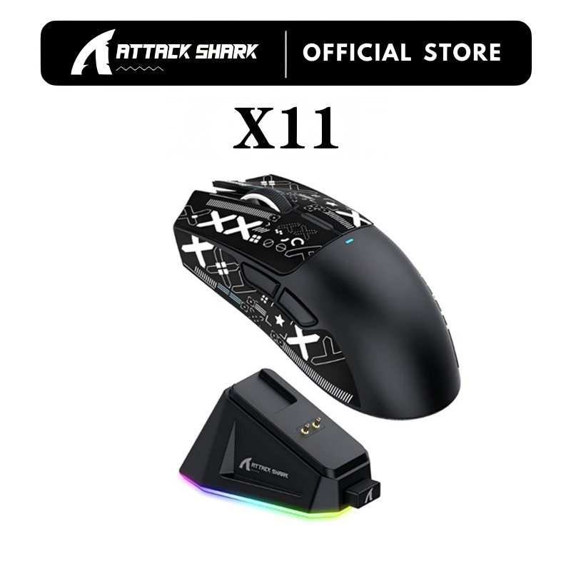 Attack Shark X11 Lightweight Wireless Gaming Mouse with RGB Charging — Informática