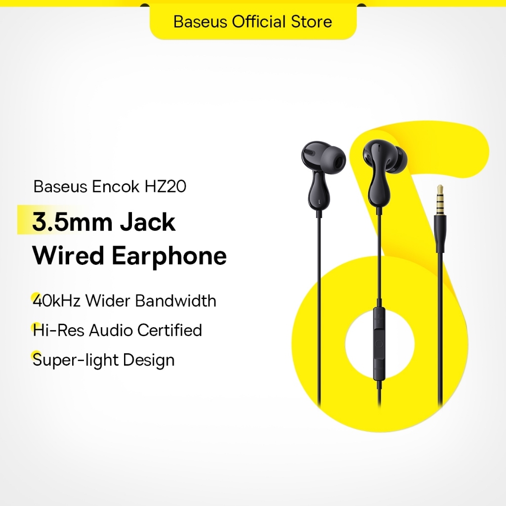 Baseus Encok CZ20 Fone De Ouvido Intra-Auricular Com Fio Hi-Res Tipo — Áudio e Fones