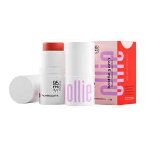 Bastão 3 em 1 Ollie Blush, Batom e Sombra Cor Terracota 4,5g — Maquiagem