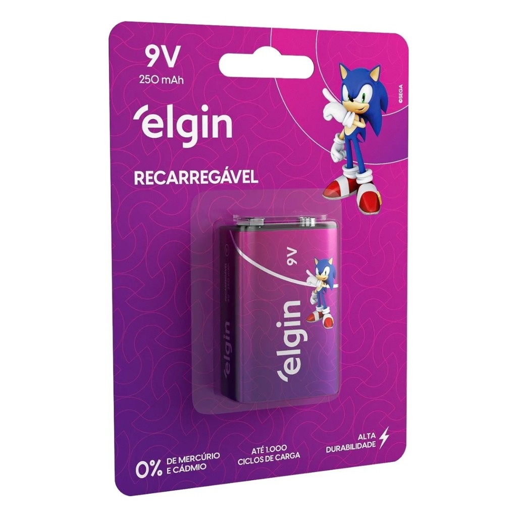 Bateria Recarregável 250mah 9v Sensor Brinquedo Elgin — Games e Brinquedos