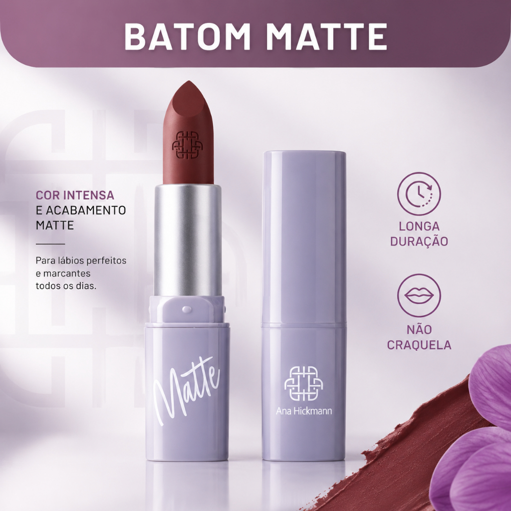 Batom Matte Jaque Lipstick Longa Duração Ana Hickmann — Maquiagem