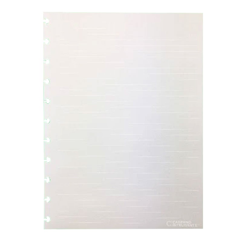 Bloco refil grande pautado linha branca 120g com 30 folhas Caderno