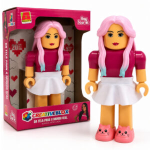 Boneca Amy Scarlet 20cm Oficial Articulada CreativeBlox Gamer