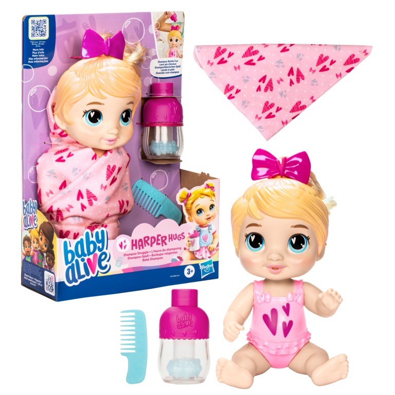 Boneca Baby Alive Bebê Shampoo Loira Hasbro — Brinquedos