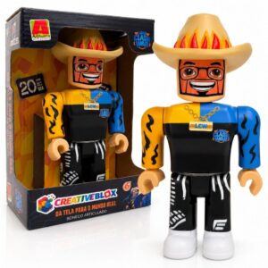 Boneco Luan Clash War 20cm Oficial Articulado CreativeBlox Gamer