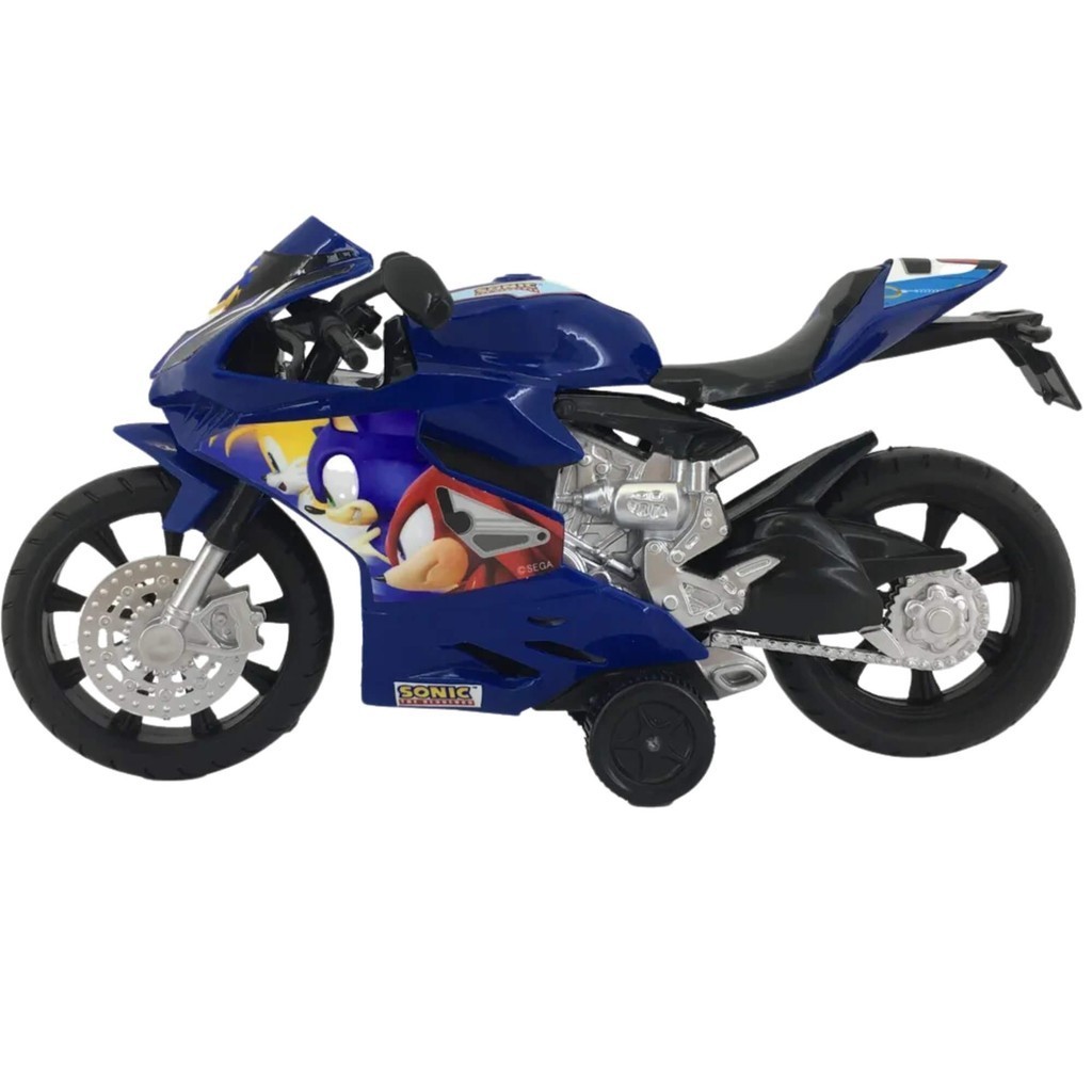 Brinquedo Infantil Moto Fricção Faster Biker Sonic Candide 3453 — Games e Brinquedos