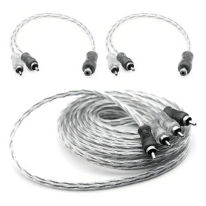 Cabo Rca 5M 2Y TechOne Svart Blindagem Dupla Som Automotivo Alta