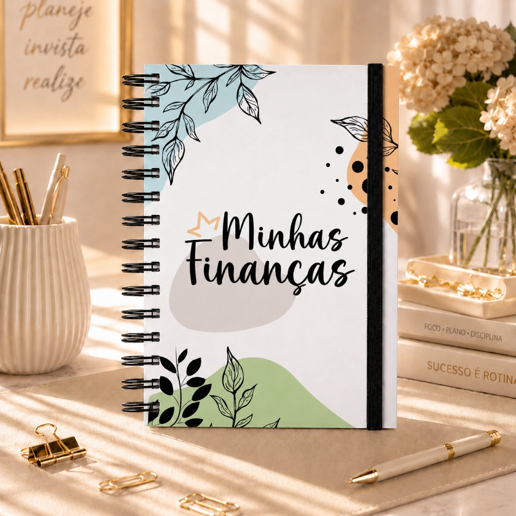 Caderneta Controle Financeiro Caderno Anotações Minha Finança Ganhos