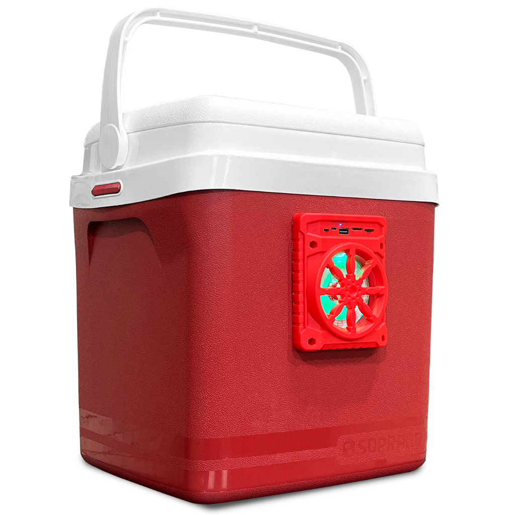 Caixa Termica Cooler Tampa Alça Som Bluetooth Usb Fm Led Rgb Portátil — Celulares e Acessórios