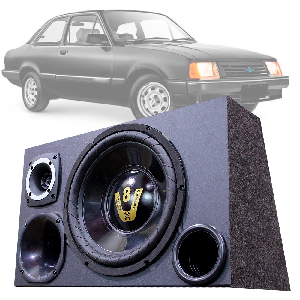 Caixa Trio Som Automotivo Trio Completa Subwoofer Gm Chevette — Som Automotivo