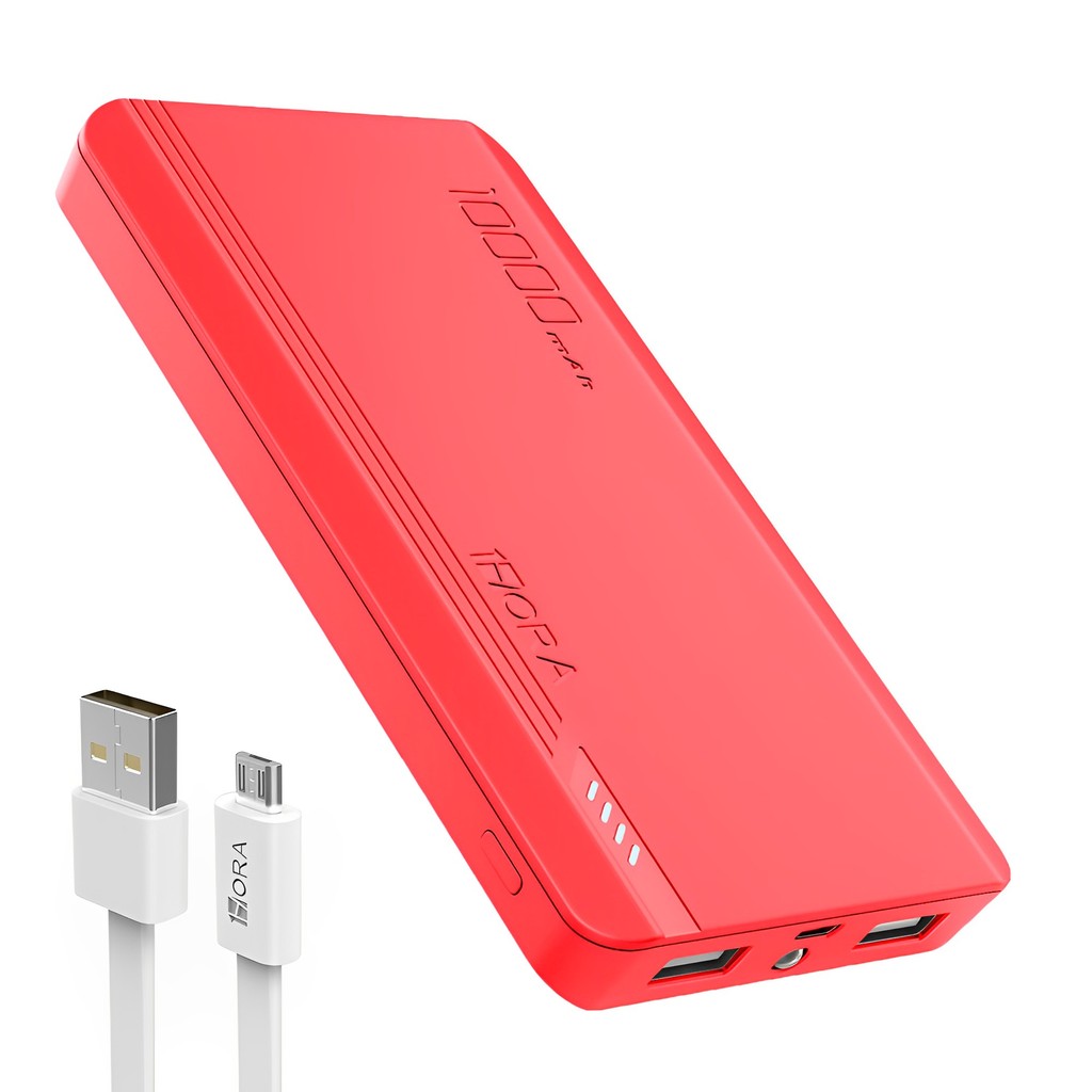 Carregador Portátil 1Hora Power Bank 10mAh Vermelho — Celulares e Acessórios