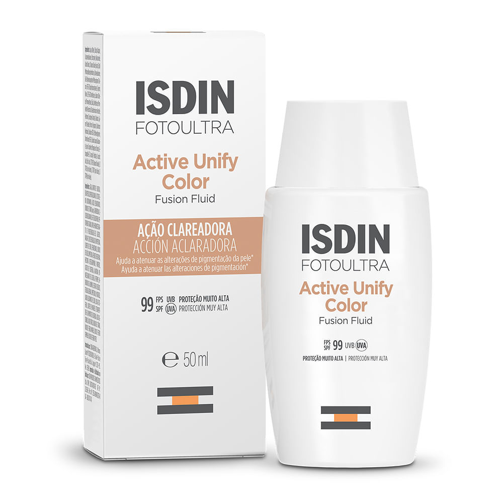 Clareador e Protetor Solar Isdin Active Unify com Cor 50ml — Skincare