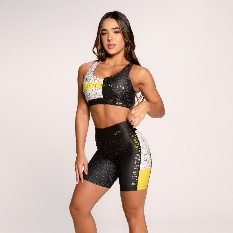 Conjunto Fitness Feminino Suplex Estampado Academia Feminino Top E — Esporte e Lazer