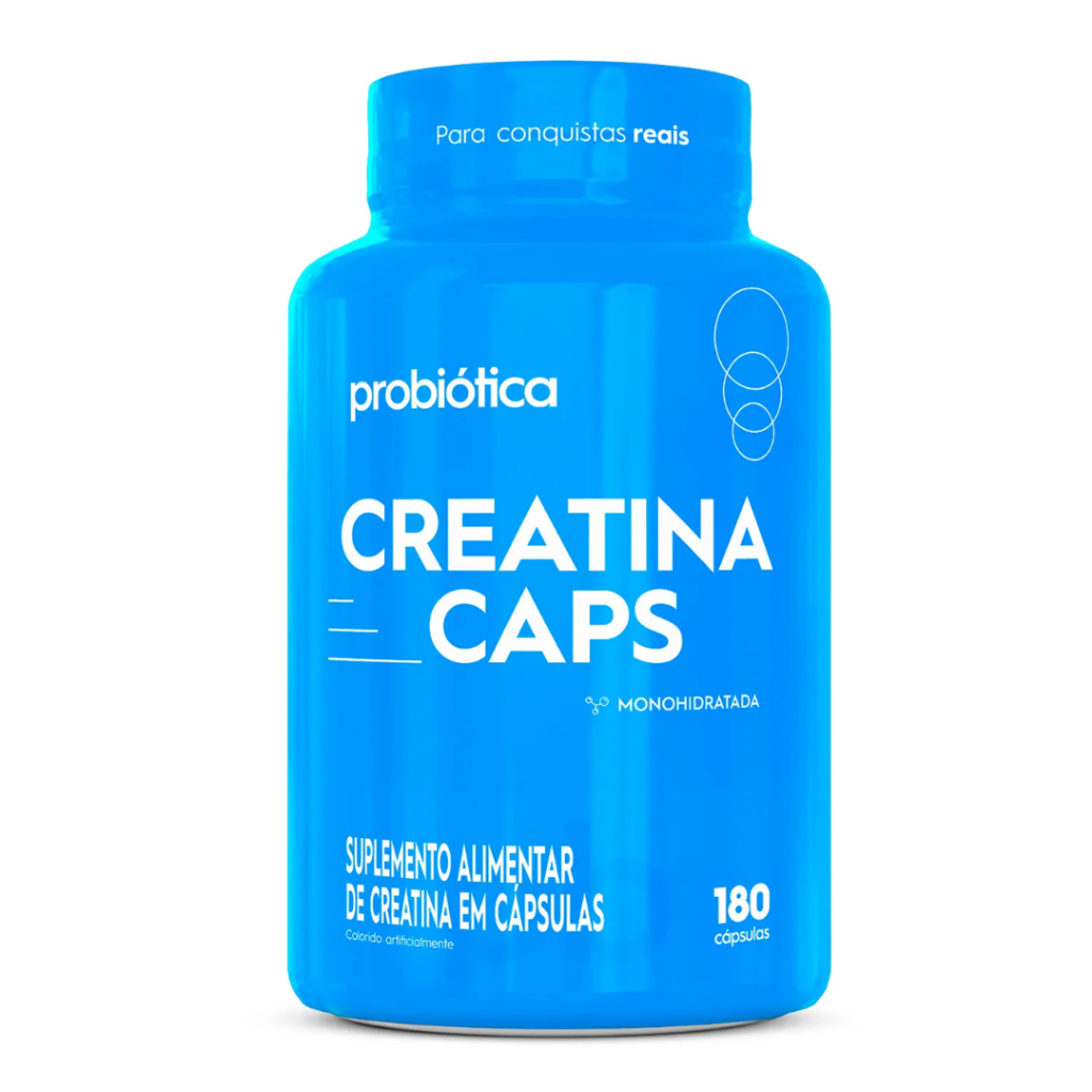 Creatina Caps Monohidratada 180 Cápsulas Probiótica — Suplementos