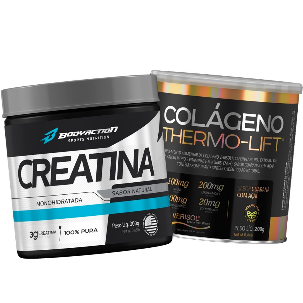 Creatina Pura 300g Colágeno Verisol Thermo Lift 200g Nutrilibrium