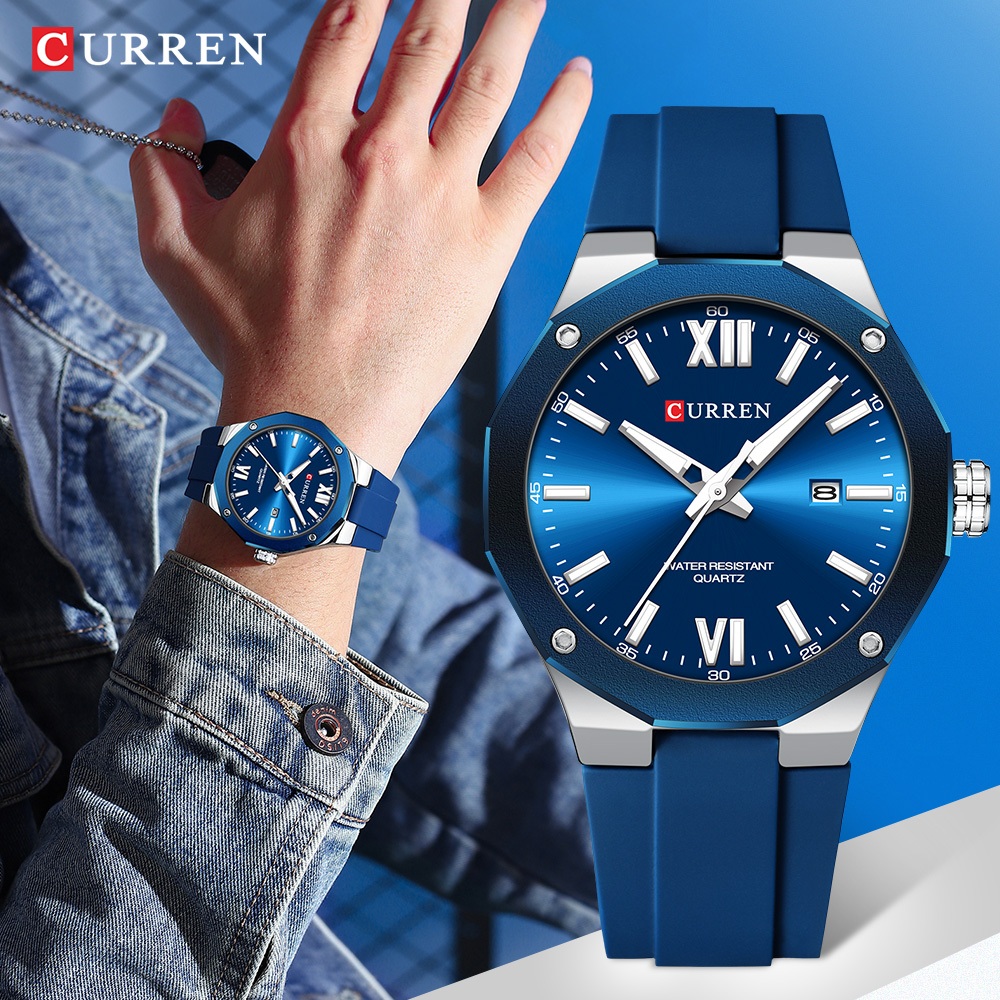 Curren Relógio Masculino Marca Original Simples Casual Pulseira De — Relógios e Óculos
