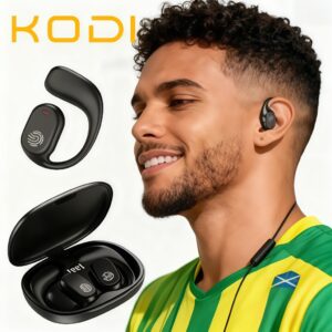 Fone de Ouvido com Condução Óssea Bluetooth 5.3 Sem Fio, Clip Digital — Áudio e Fones