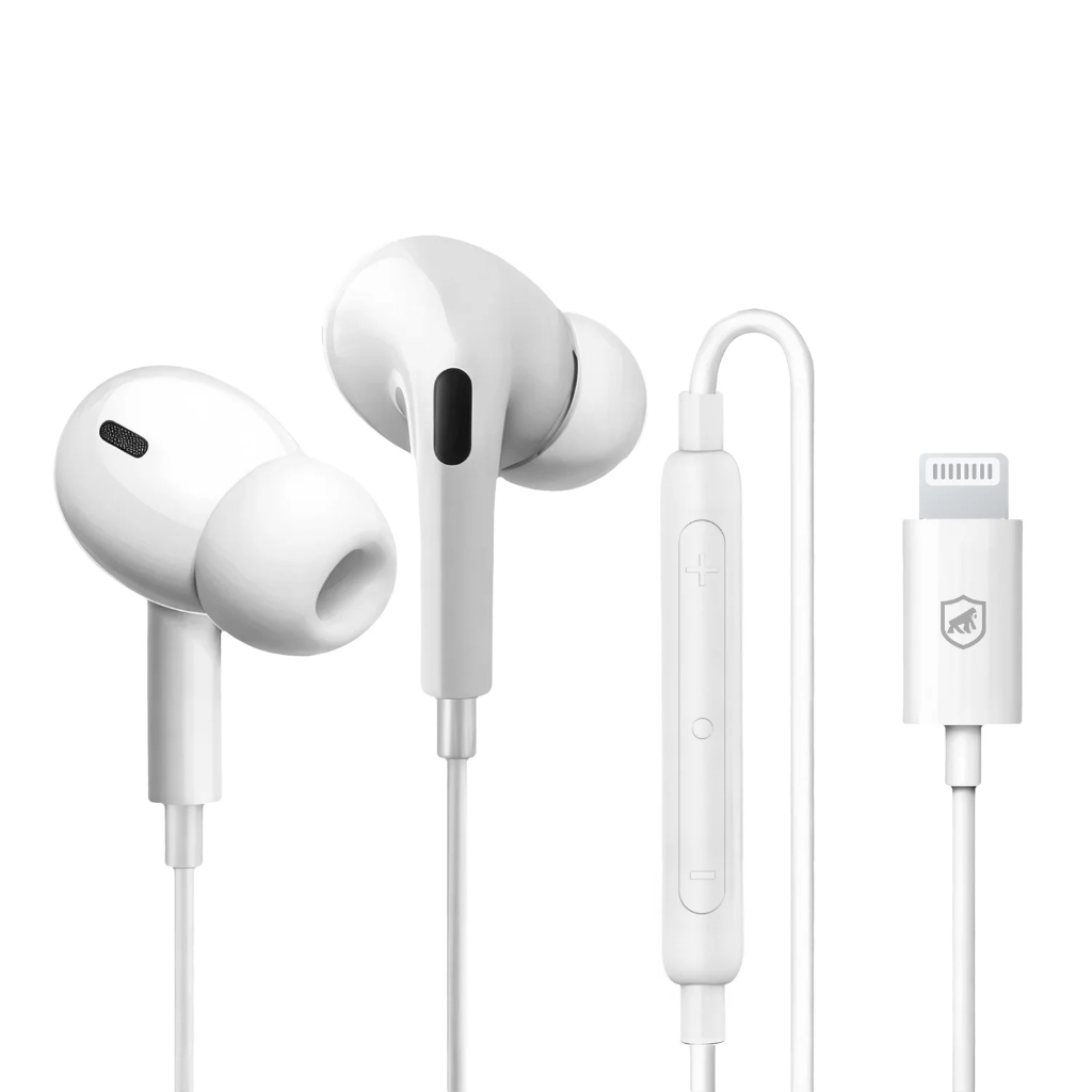 Fone de Ouvido Dual Air Lightning Mfi Gshield Alta Definição — Áudio e Fones