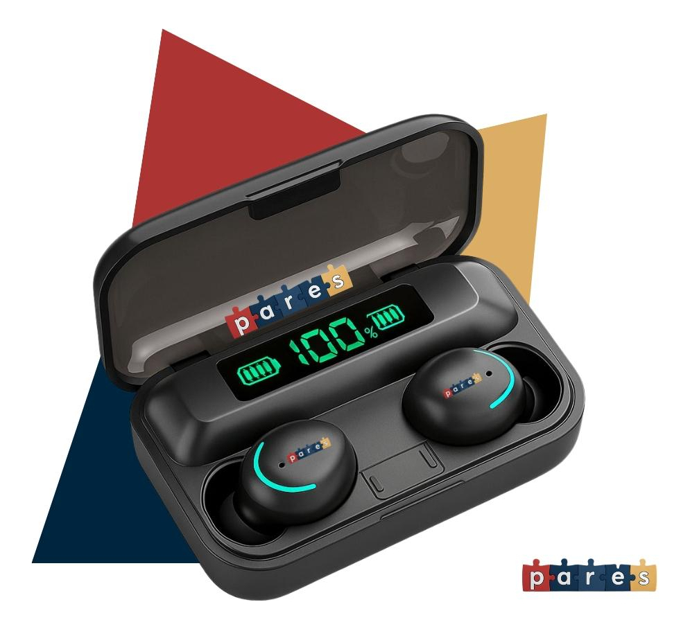 Fone De Ouvido Sem Fio Bluetooth Pares Som Imersivo Powerbank Moderno — Áudio e Fones