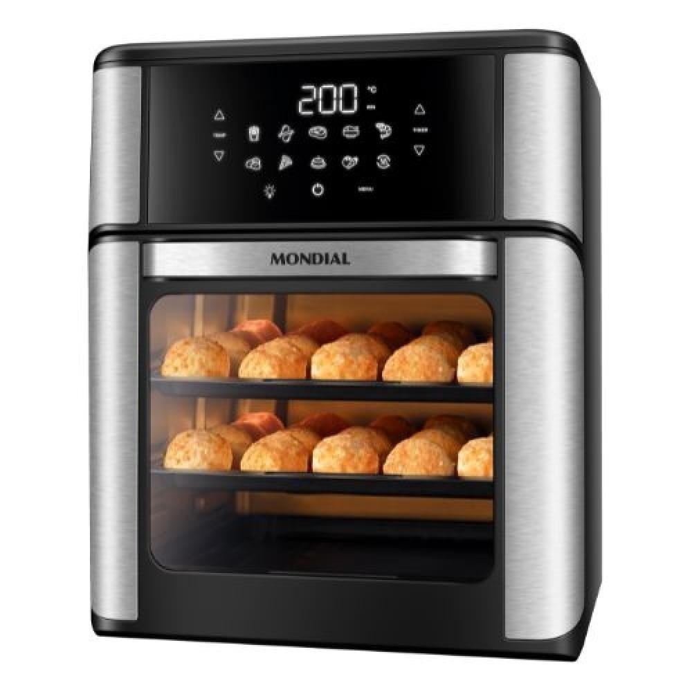 Fritadeira Elétrica Sem Óleo Air Fryer Mondial Afo 12L Com Timer — Cozinha e Utensílios