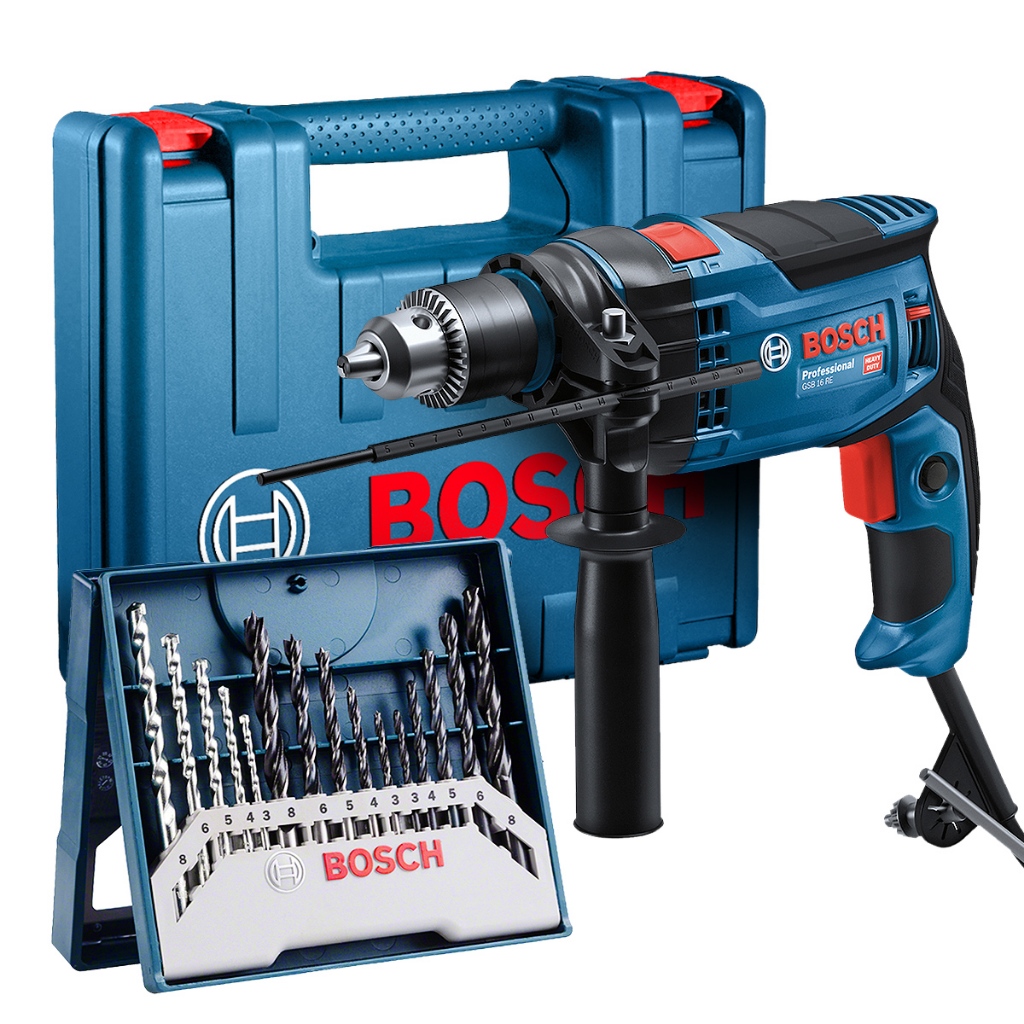 Furadeira de Impacto Gsb 16 RE Bosch 850W com Jogo de Brocas — Ferramentas Elétricas