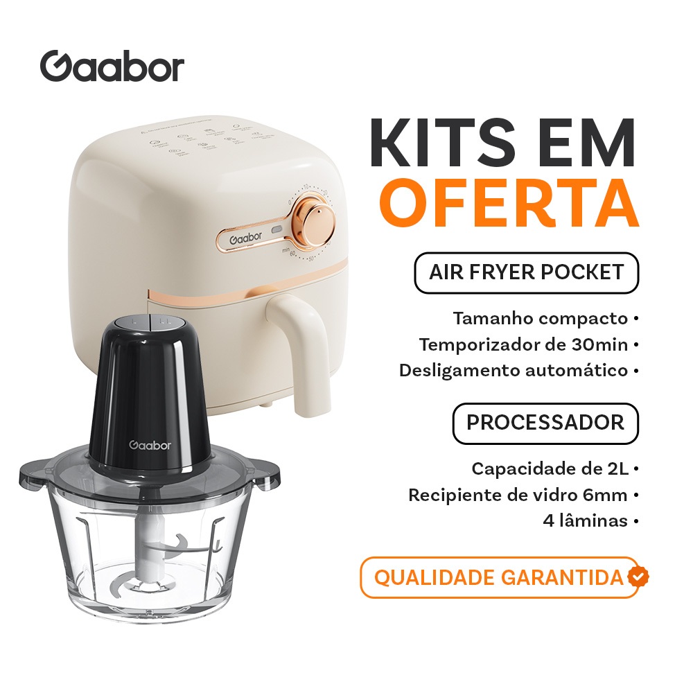 Gaabor Air Fryer 1,4L AF20M Processador Multislice 2L Antiaderente — Cozinha e Utensílios