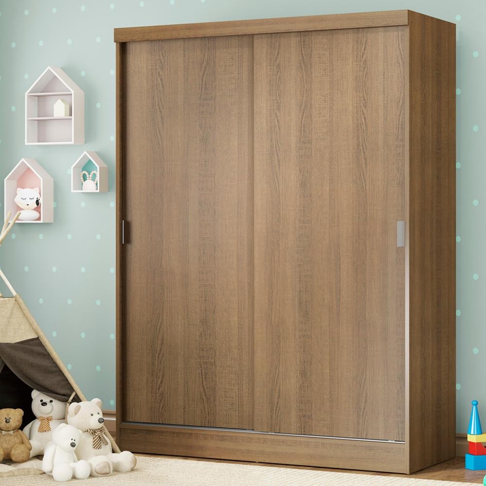 Guarda-Roupa Infantil Madesa Nick 2 Portas de Correr Rustic — Moda Infantil