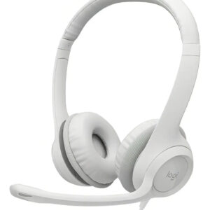 Headset Logitech H390 Usb Controle De Volume Mute Branco — Áudio e Fones