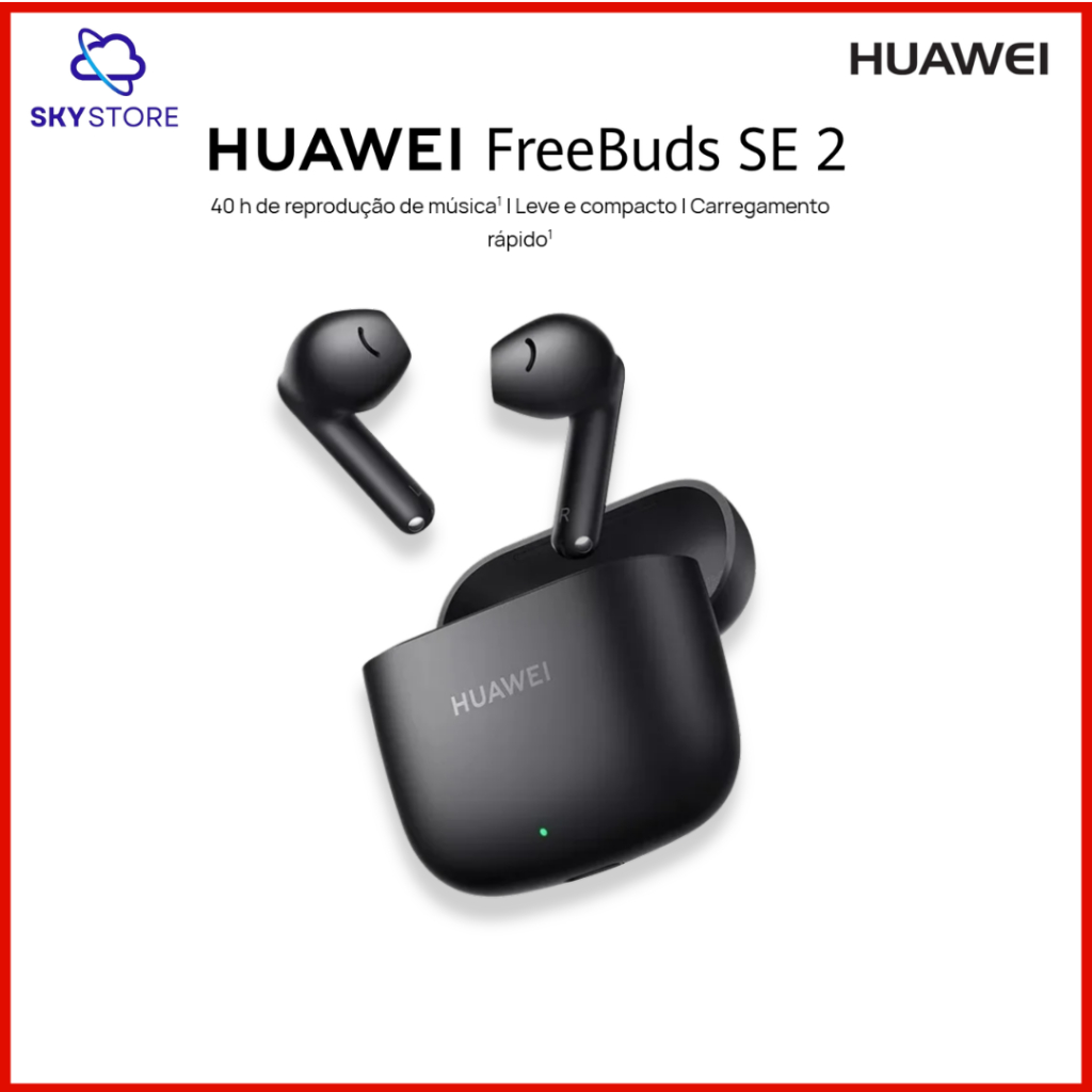 Huawei FreeBuds SE 2 Fone de Ouvido Sem Fio Fone Bluetooth Até 40 — Áudio e Fones