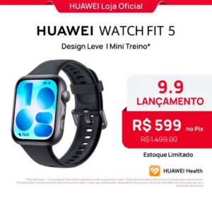 Huawei Watch Fit 5 Smartwatch Relogio Amoled de 182" Design Leve Mini