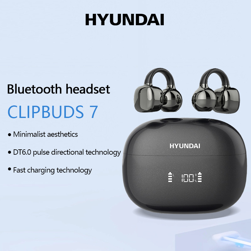 Hyundai Clipbuds7 Fone De Ouvido Sem Fio Bluetooth Alta Fidelidade HD — Áudio e Fones