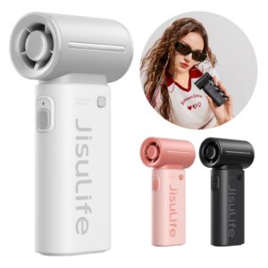 Jisulife Ventilador Portátil de Mão Mini Turbo 5 Velocidade Duração — Ar e Ventilação