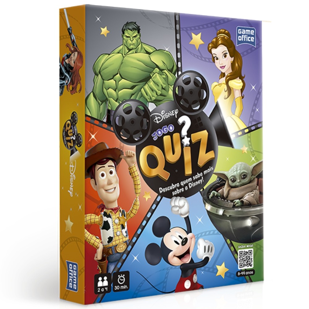 Jogo DE Tabuleiro Quiz DA Disney Toyster Brinquedo Cartas Perguntas — Brinquedos