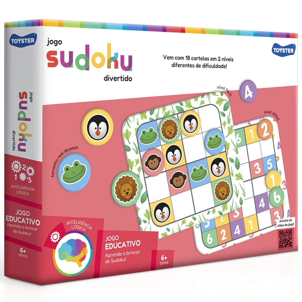 Jogo Educativo Sudoku Divertido Toyster Brinquedo Clássico Animais