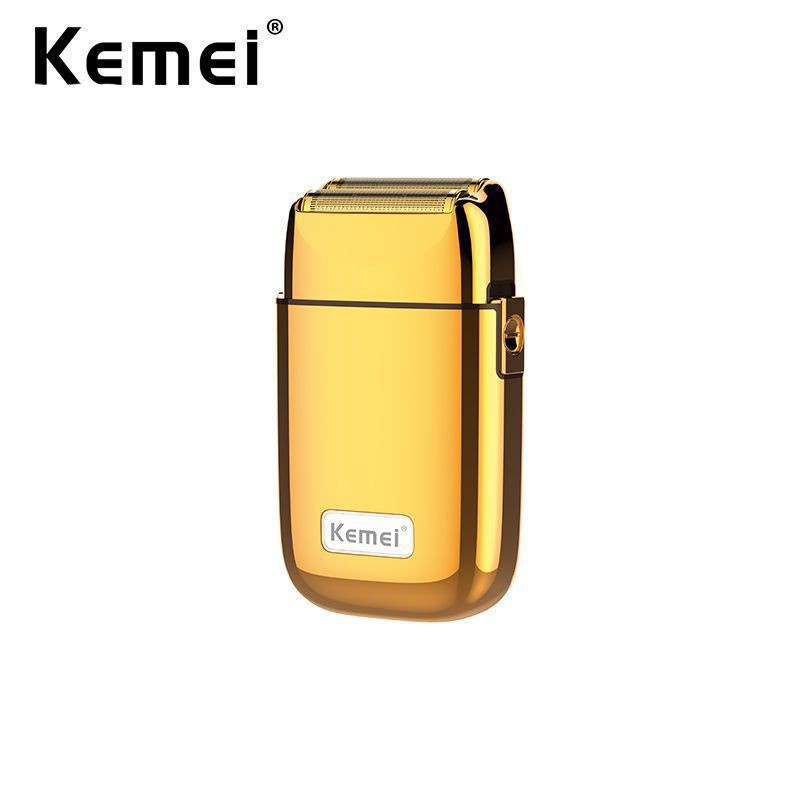 Kemei KM-TX1 Pro Barbeador De Folha Dupla De Metal Super Close Lâmina — Barba