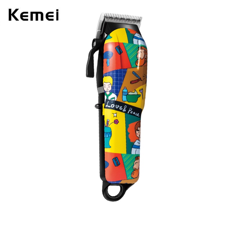 Kemei Professional Fade Máquina De Corte De Cabelo Grafite Homens — Barba