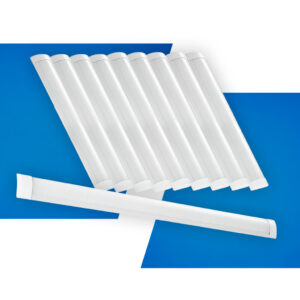 Kit 10 Luminaria led Linear Fit 18w ou 36w 5cm ou 100x6,5cm Branco