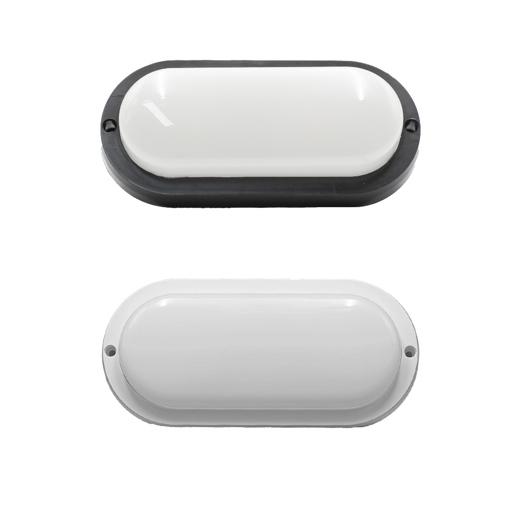Kit 2, 3, 4 e 5 Luminária Tartaruga Led Oval 8W Apollo Preto ou