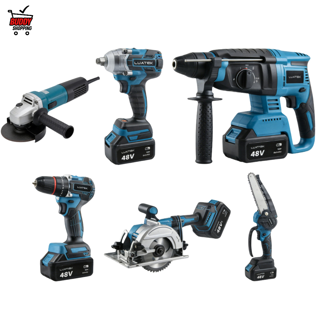 Ofertas de Ferramentas e Construção: Kit 6 em 1 Brushless Furadeira Impacto Martelete Esmerilhadeira Serra com 78% de desconto Ofertas de Ferramentas e Construção: Kit 6 em 1 Brushless Furadeira Impacto Martelete Esmerilhadeira Serra com 78% de desconto