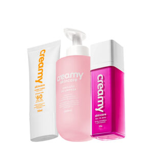 Kit Creamy Skincare Emulsão de Limpeza Mandélico Protetor Solar