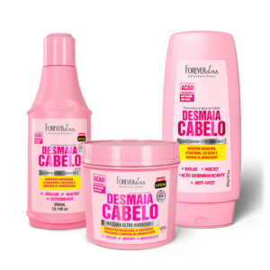 Kit Desmaia Cabelo com Shampoo, Máscara 200g e Condicionador