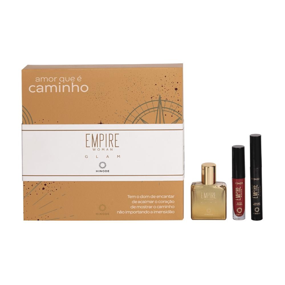 Kit Miniatura Empire Woman Glam Batom e Máscara de Cílios Hinode — Maquiagem