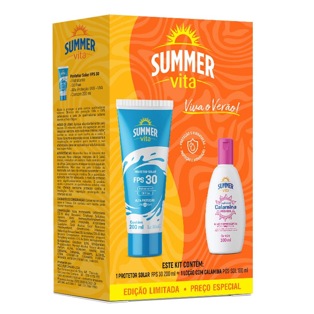 Kit Protetor Solar Summer Protetor Fps 30 Calamina — Skincare